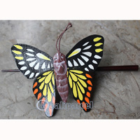 Hair Clip, Made From Leather With Sono Wood