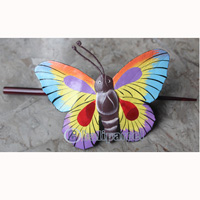 Hair Clip, Made From Leather With Sono Wood