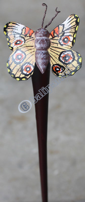 Hair Stick, Made From Leather Wiith Sono Wood