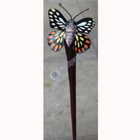 Hair Stick, Made From Leather Wiith Sono Wood