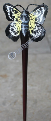 Hair Stick, Made From Leather Wiith Sono Wood