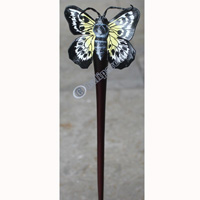 Hair Stick, Made From Leather Wiith Sono Wood