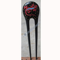 Wooden Handpainted Hair Ornament 