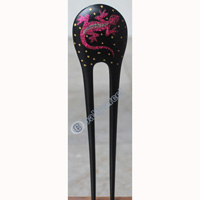 Wooden Handpainted Hair Ornament 