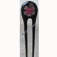 Wooden Handpainted Hair Ornament 