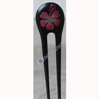 Wooden Handpainted Hair Ornament 