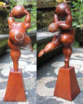 Wooden Figure, Hanndcrafted From Suar Wood