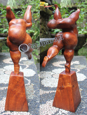 Wooden Figure, Hanndcrafted From Suar Wood