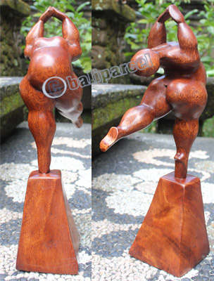 Wooden Figure, Hanndcrafted From Suar Wood