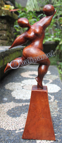 Wooden Figure, Hanndcrafted From Suar Wood