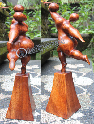 Wooden Figure, Hanndcrafted From Suar Wood
