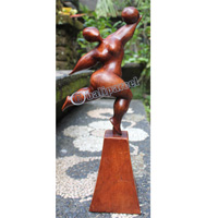 Wooden Figure, Hanndcrafted From Suar Wood