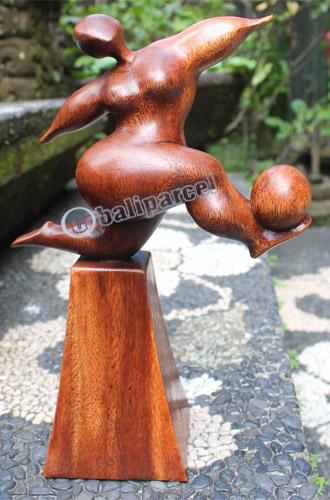 Wooden Figure, Hanndcrafted From Suar Wood