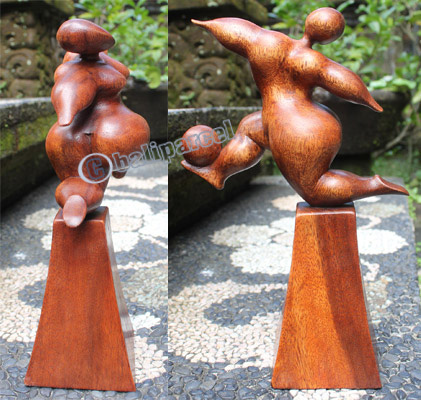 Wooden Figure, Hanndcrafted From Suar Wood