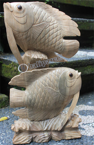 Wooden Fish, Hand Carved From Waru Wood
