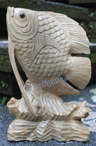 Wooden Fish, Hand Carved From Waru Wood