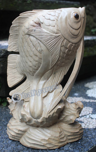 Wooden Fish, Hand Carved From Waru Wood