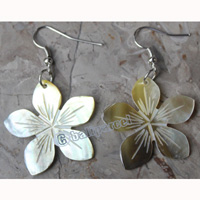 Earring, Made From Shell With Carving