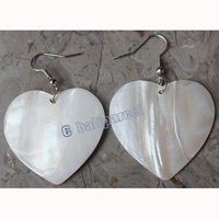 Earring, Made From Shell With Carving