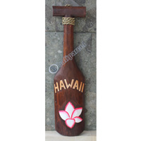 Wooden Tiki Paddle, Hand Carved From Albesia Wood