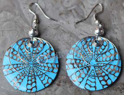 Earring, Made From Shell With Resin