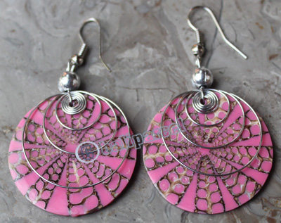 Earring, Made From Shell With Resin