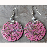 Earring, Made From Shell With Resin