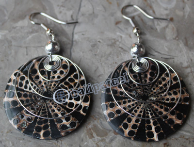 Earring, Made From Shell With Resin