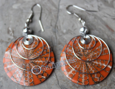 Earring, Made From Shell With Resin