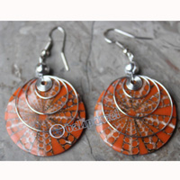 Earring, Made From Shell With Resin