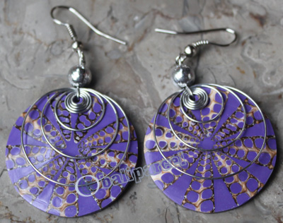 Earring, Made From Shell With Resin