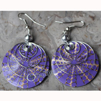 Earring, Made From Shell With Resin
