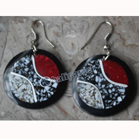 Earring, Made From Shell With Resin