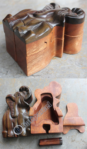 Wooden Box, Hand Carved From Sono Wood
