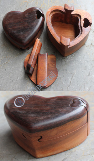 Wooden Box, Hand Carved From Sono Wood