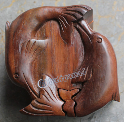 Wooden Box, Hand Carved From Sono Wood