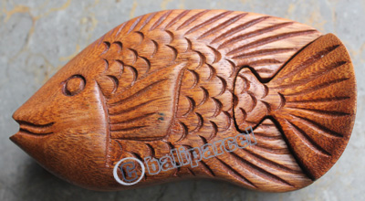 Wooden Box, Hand Carved From Suar Wood
