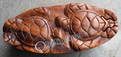 Wooden Box, Hand Carved From Suar Wood