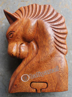 Wooden Box, Hand Carved From Suar Wood