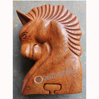 Wooden Box, Hand Carved From Suar Wood