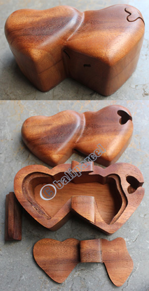 Wooden Box, Hand Carved From Suar Wood
