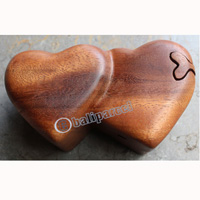 Wooden Box, Hand Carved From Suar Wood