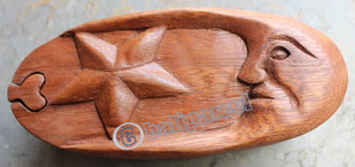 Wooden Box, Hand Carved From Suar Wood