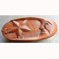 Wooden Box, Hand Carved From Suar Wood