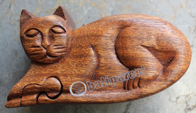 Wooden Box, Hand Carved From Suar Wood