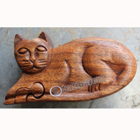 Wooden Box, Hand Carved From Suar Wood
