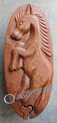 Wooden Box, Hand Carved From Suar Wood