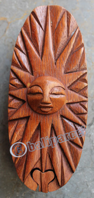 Wooden Box, Hand Carved From Suar Wood