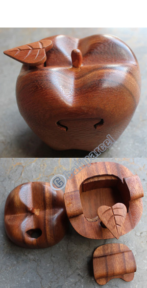 Wooden Box, Hand Carved From Suar Wood