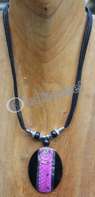 Necklace , Made From Resin And Snake Skin